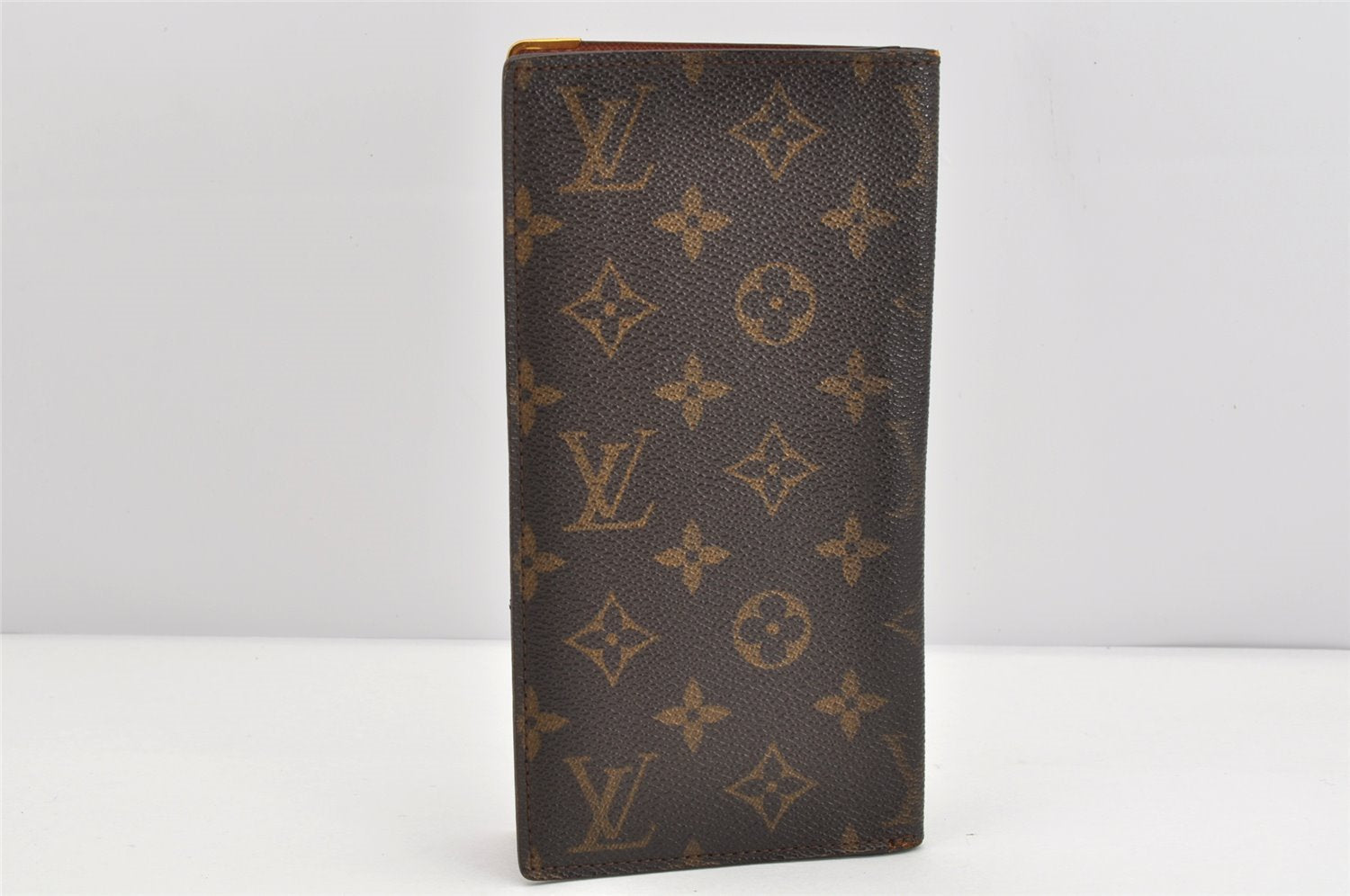 Auth Louis Vuitton Monogram Porte Valeurs Cartes Credit Wallet Old Model 1687K