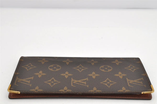 Auth Louis Vuitton Monogram Porte Valeurs Cartes Credit Wallet Old Model 1687K