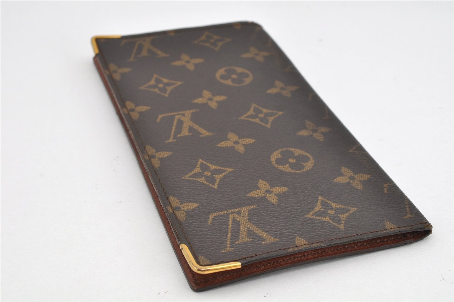 Auth Louis Vuitton Monogram Porte Valeurs Cartes Credit Wallet Old Model 1687K