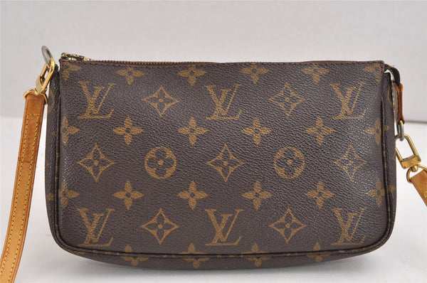 Authentic Louis Vuitton Monogram Pochette Accessoires Shoulder Cross Pouch 1688J