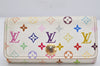 Auth Louis Vuitton Monogram Multicolor Multicles 4 Key Case M60043 White 1689K