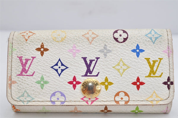 Auth Louis Vuitton Monogram Multicolor Multicles 4 Key Case M60043 White 1689K