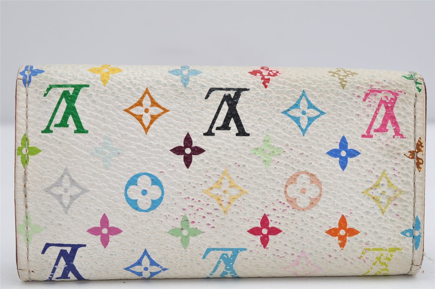 Auth Louis Vuitton Monogram Multicolor Multicles 4 Key Case M60043 White 1689K