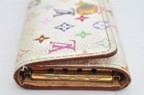 Auth Louis Vuitton Monogram Multicolor Multicles 4 Key Case M60043 White 1689K