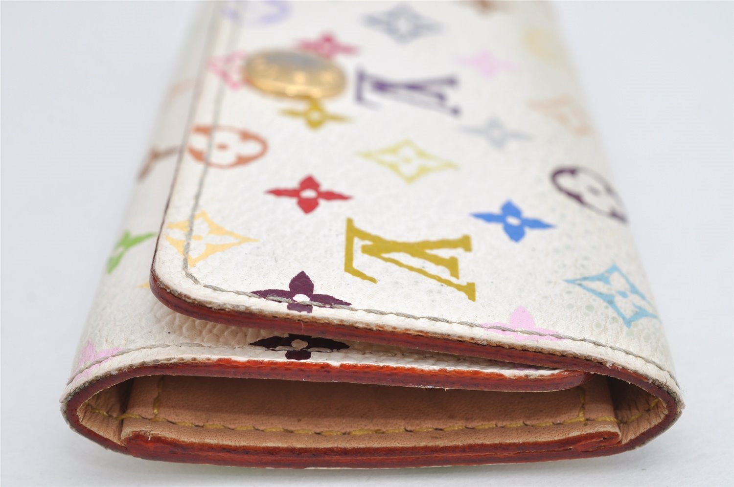 Auth Louis Vuitton Monogram Multicolor Multicles 4 Key Case M60043 White 1689K