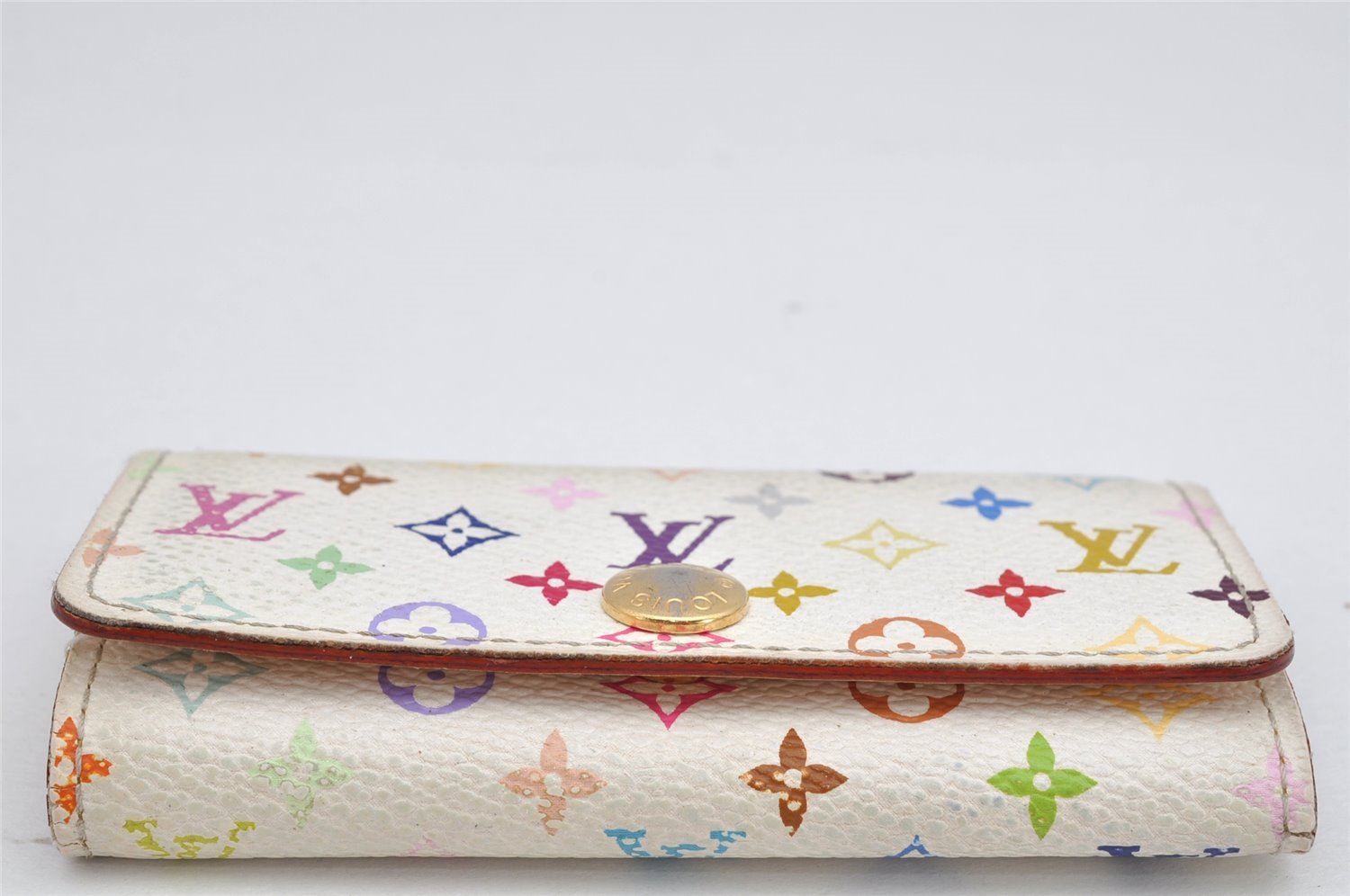 Auth Louis Vuitton Monogram Multicolor Multicles 4 Key Case M60043 White 1689K