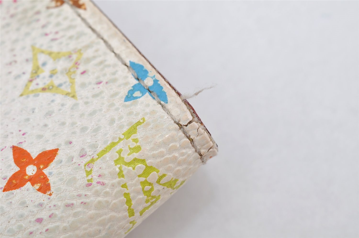 Auth Louis Vuitton Monogram Multicolor Multicles 4 Key Case M60043 White 1689K