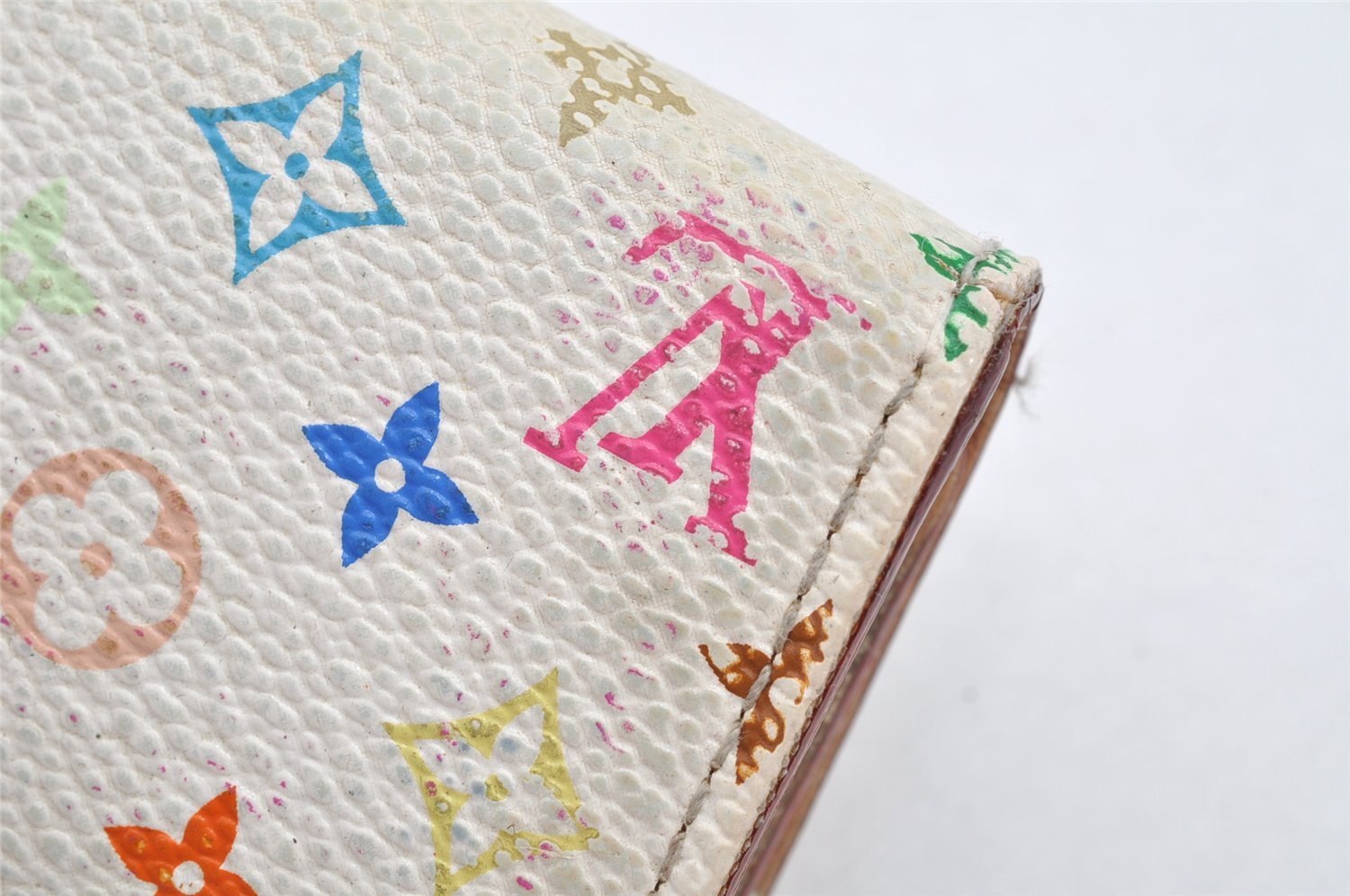 Auth Louis Vuitton Monogram Multicolor Multicles 4 Key Case M60043 White 1689K