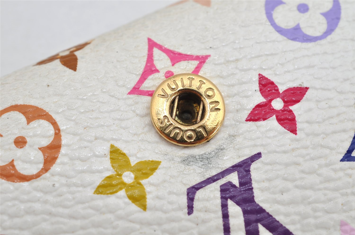Auth Louis Vuitton Monogram Multicolor Multicles 4 Key Case M60043 White 1689K
