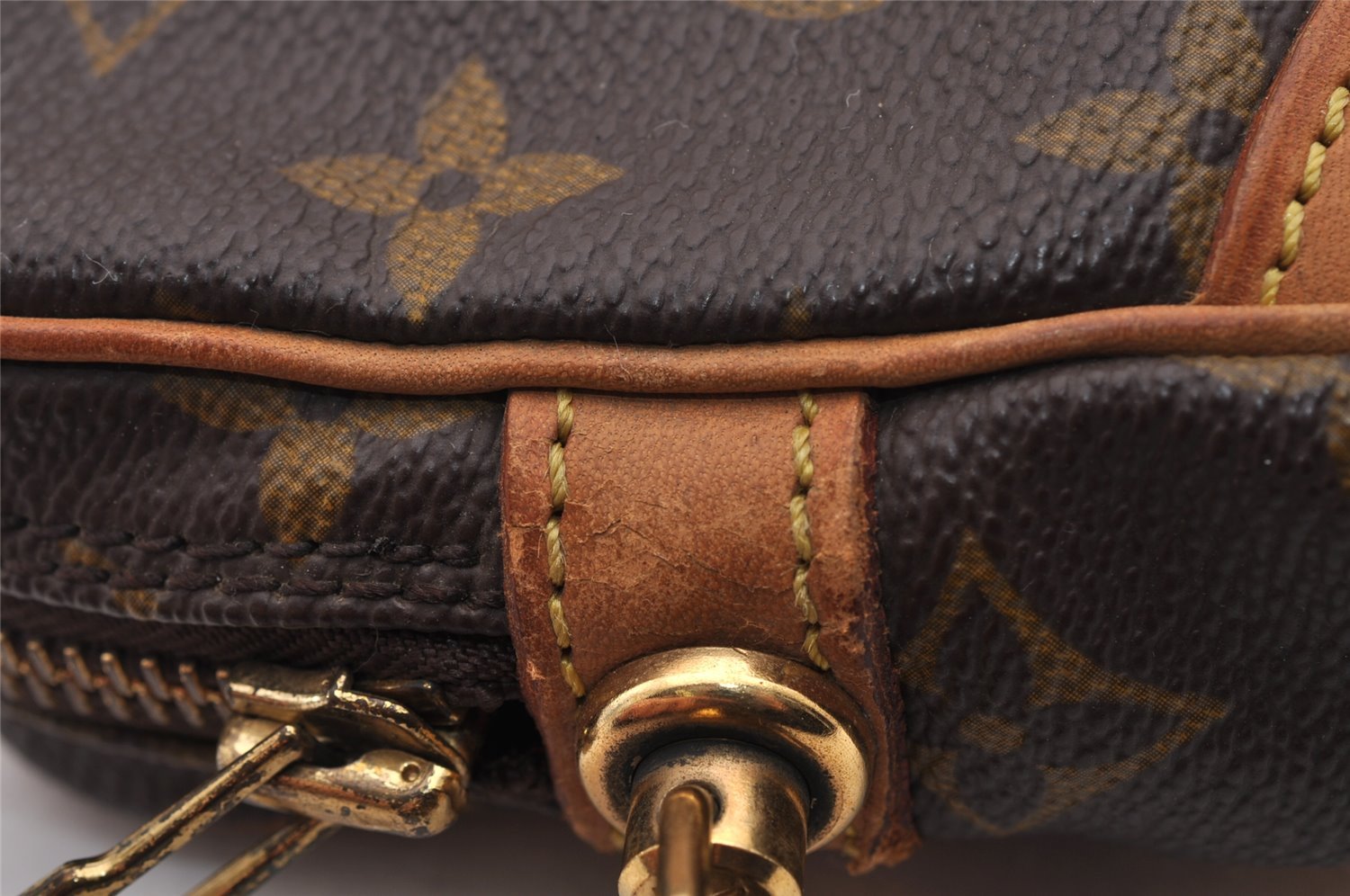 Authentic Louis Vuitton Monogram Marly Dragonne PM M51827 Clutch Hand Bag 1690I