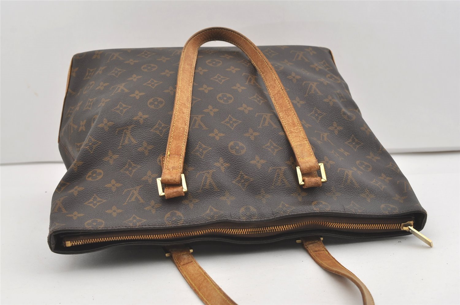Authentic Louis Vuitton Monogram Cabas Mezzo Shoulder Tote Bag M51151 LV 1690J