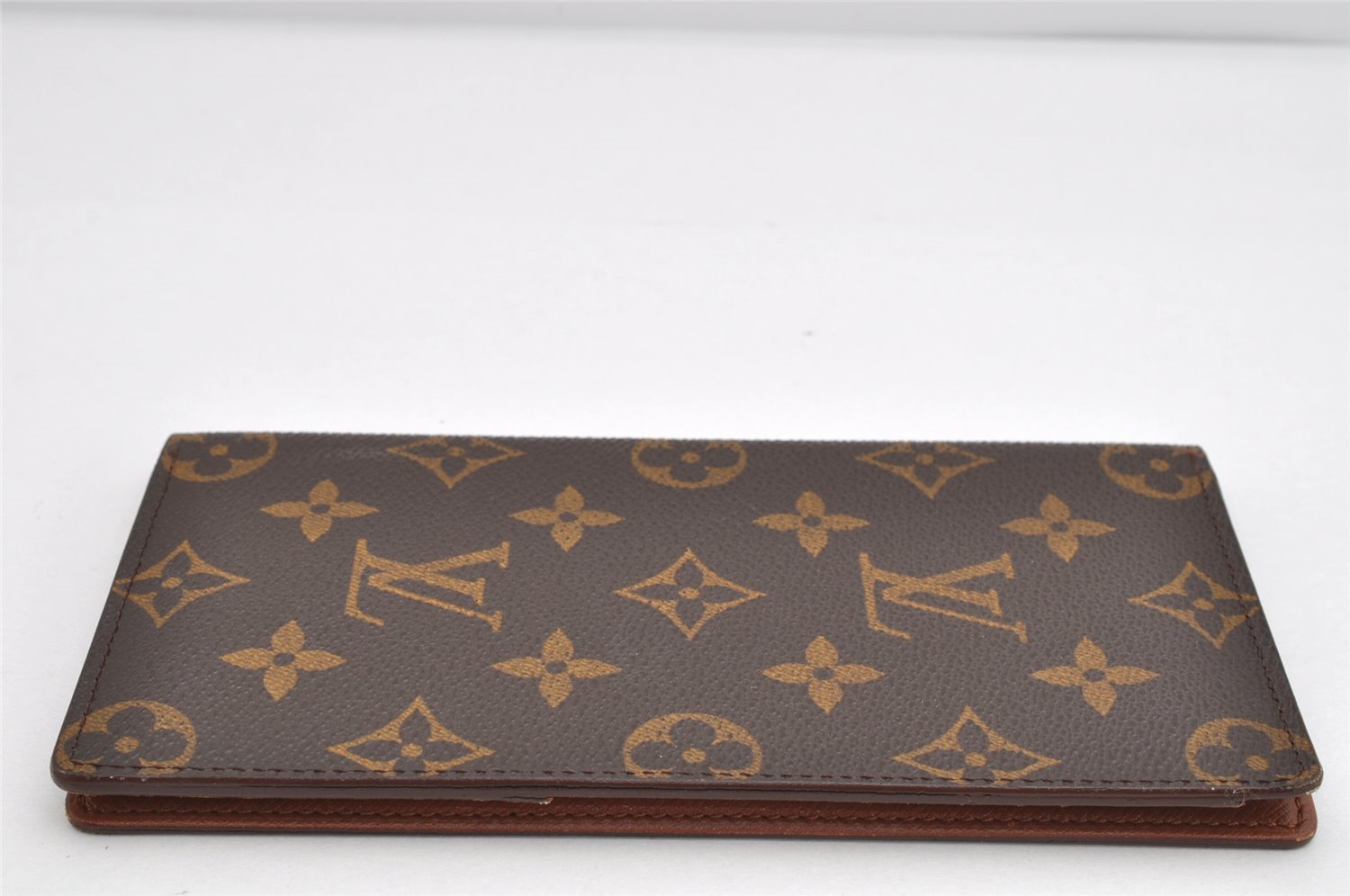 Authentic Louis Vuitton Monogram Porte Valeurs Cartes Credit M61823 Wallet 1691K