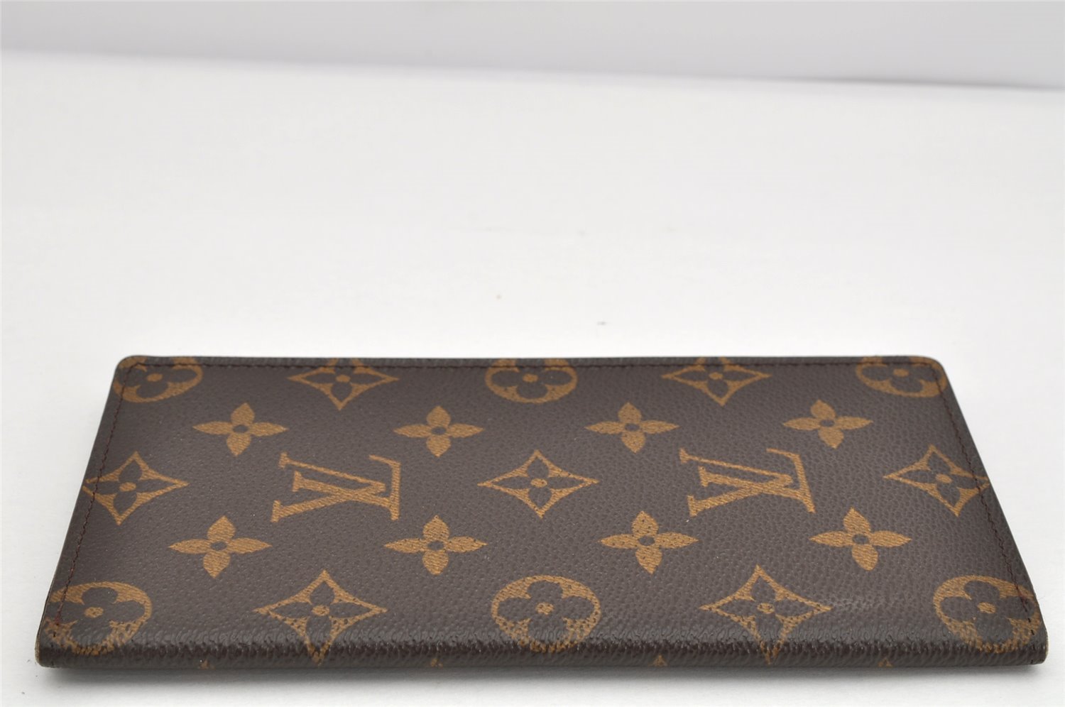 Authentic Louis Vuitton Monogram Porte Valeurs Cartes Credit M61823 Wallet 1691K