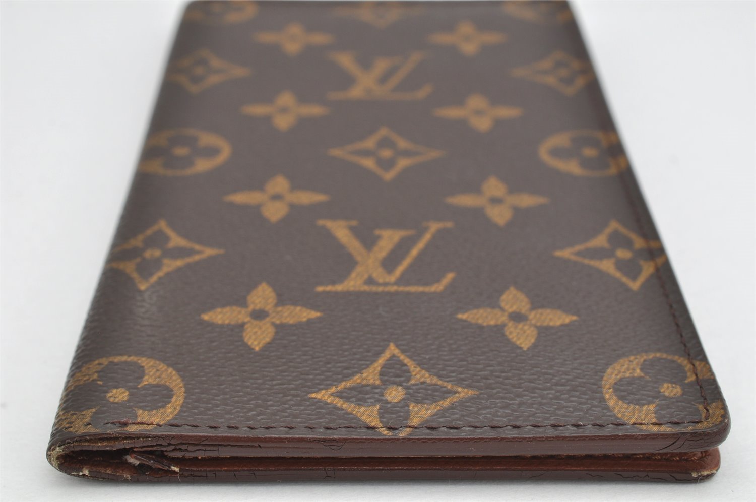 Authentic Louis Vuitton Monogram Porte Valeurs Cartes Credit M61823 Wallet 1691K