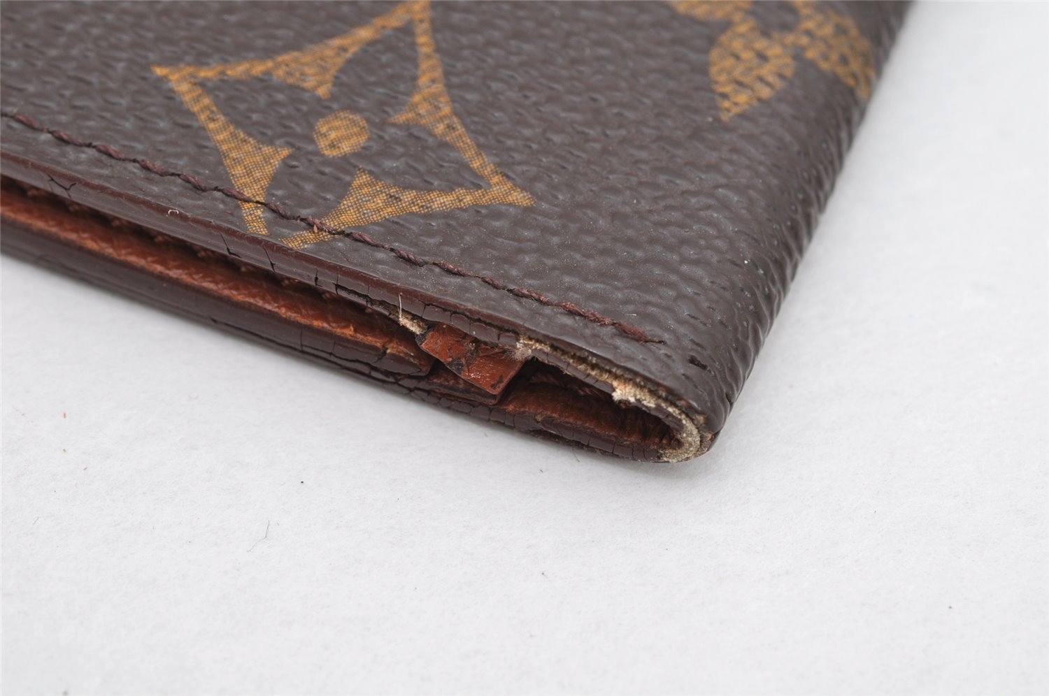 Authentic Louis Vuitton Monogram Porte Valeurs Cartes Credit M61823 Wallet 1691K