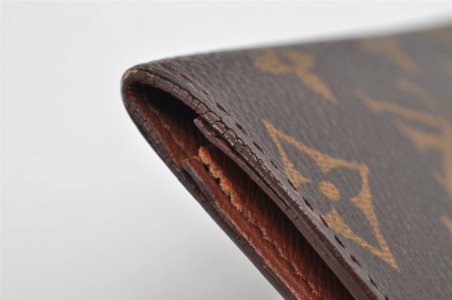 Authentic Louis Vuitton Monogram Porte Valeurs Cartes Credit M61823 Wallet 1691K