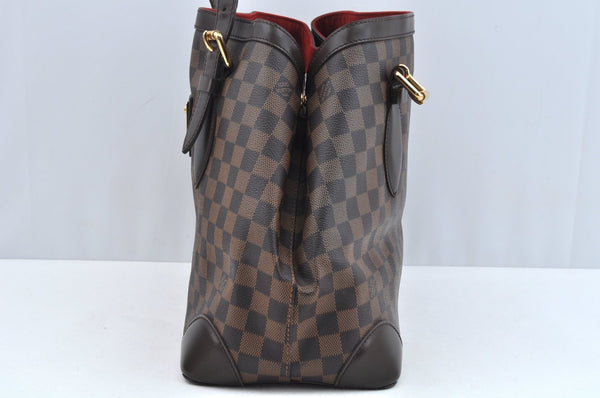 Authentic Louis Vuitton Damier Hampstead MM Shoulder Tote Bag N51204 Junk 1693J