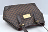Authentic Louis Vuitton Damier Hampstead MM Shoulder Tote Bag N51204 Junk 1693J