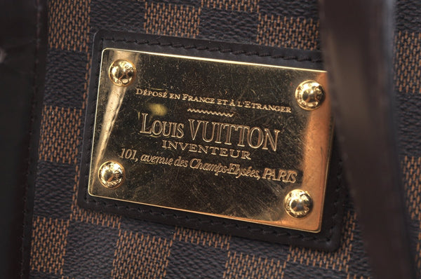 Authentic Louis Vuitton Damier Hampstead MM Shoulder Tote Bag N51204 Junk 1693J