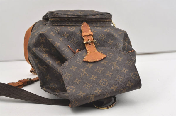 Authentic Louis Vuitton Monogram Montsouris GM Backpack M51135 Junk 1696J