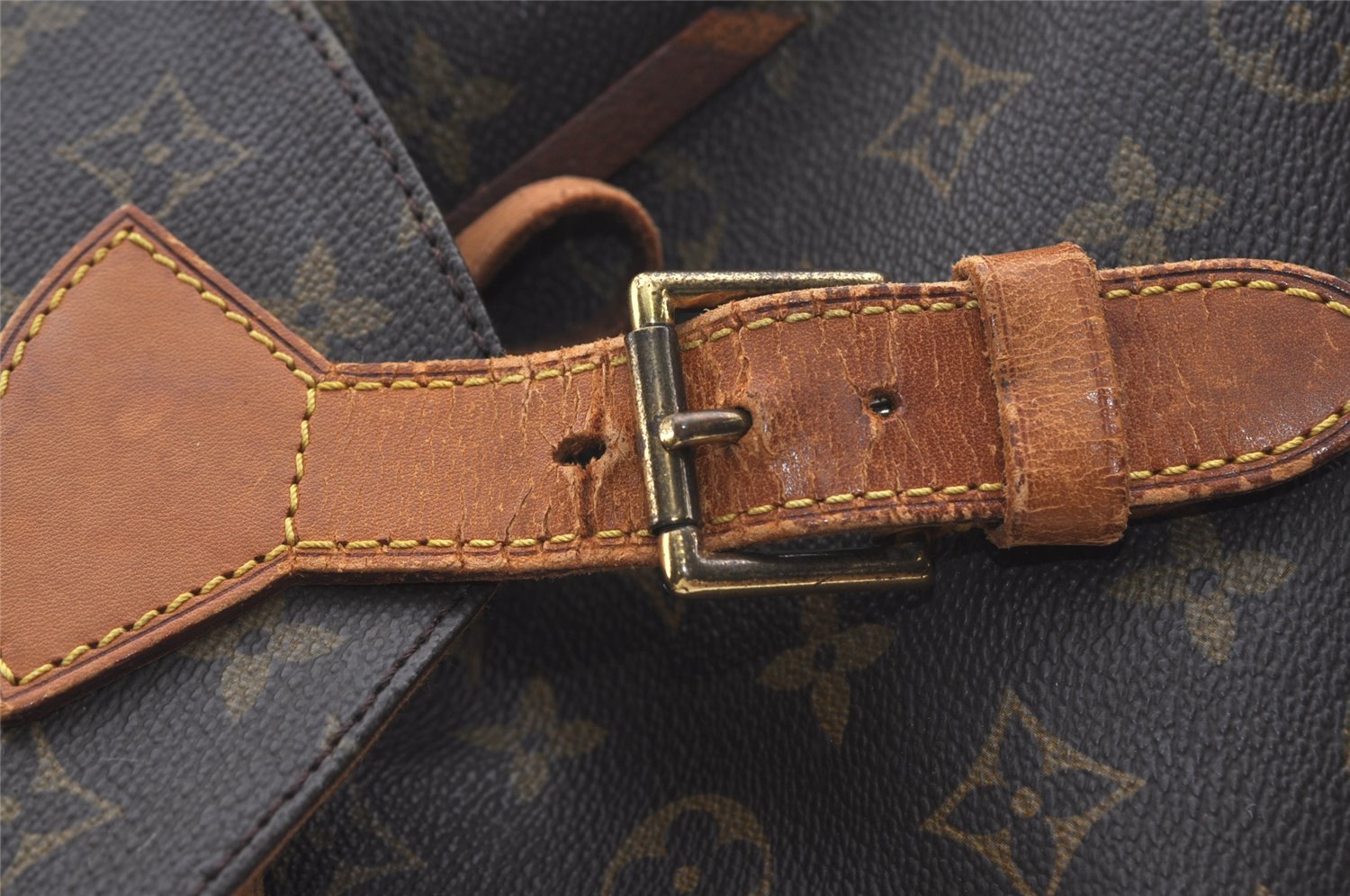 Authentic Louis Vuitton Monogram Montsouris GM Backpack M51135 Junk 1696J