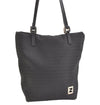 Authentic FENDI Vintage Zucchino Shoulder Tote Bag Canvas Leather Black 1698K