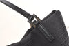 Authentic FENDI Vintage Zucchino Shoulder Tote Bag Canvas Leather Black 1698K