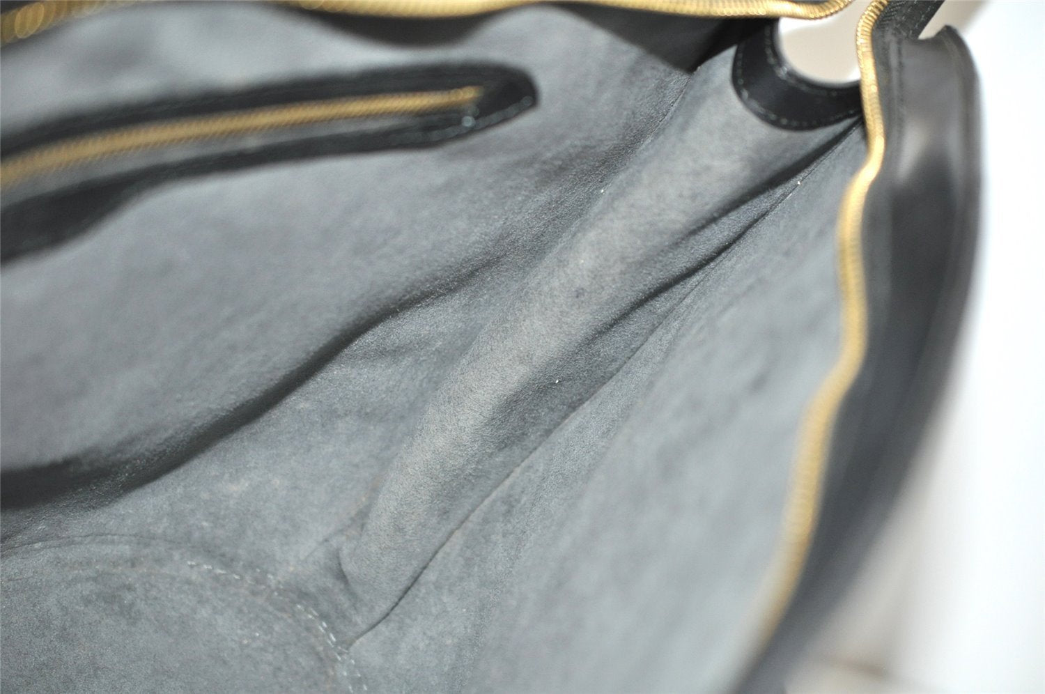 Auth Louis Vuitton Epi Saint Jacques Shopping Shoulder Bag Black M52262 LV 1699I