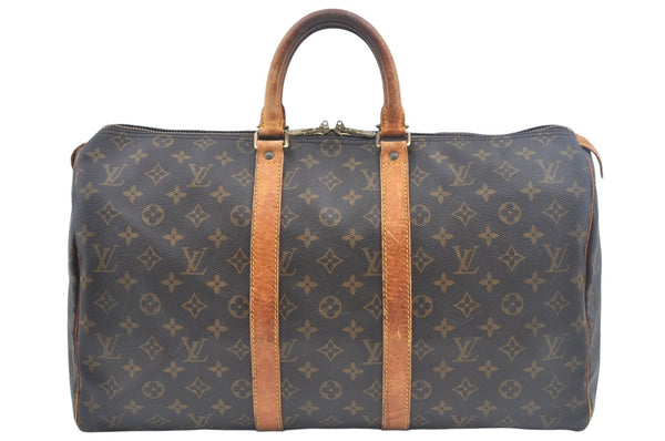 Authentic Louis Vuitton Monogram Keepall 45 Travel Boston Bag M41428 LV 1700I