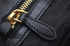 Authentic PRADA Gaufre 2Way Shoulder Hand Bag Leather Black 1700K