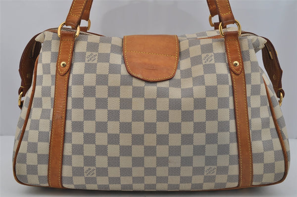 Authentic Louis Vuitton Damier Azur Stresa PM Shoulder Bag N42220 LV 1701J