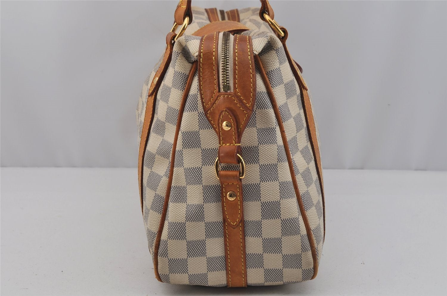 Authentic Louis Vuitton Damier Azur Stresa PM Shoulder Bag N42220 LV 1701J
