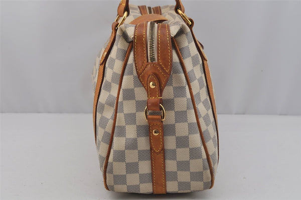 Authentic Louis Vuitton Damier Azur Stresa PM Shoulder Bag N42220 LV 1701J