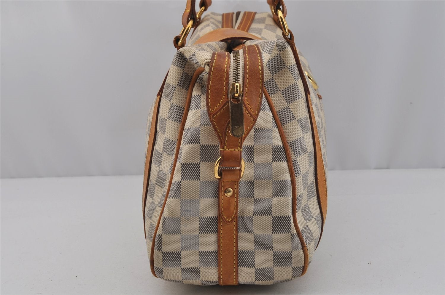 Authentic Louis Vuitton Damier Azur Stresa PM Shoulder Bag N42220 LV 1701J
