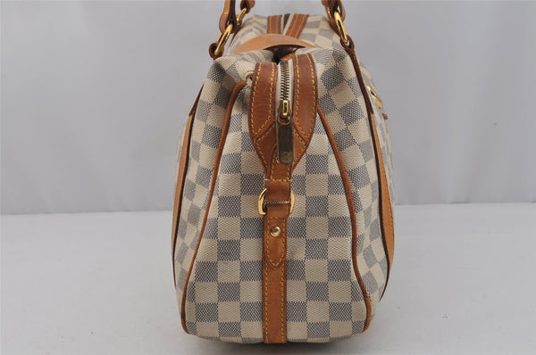 Authentic Louis Vuitton Damier Azur Stresa PM Shoulder Bag N42220 LV 1701J