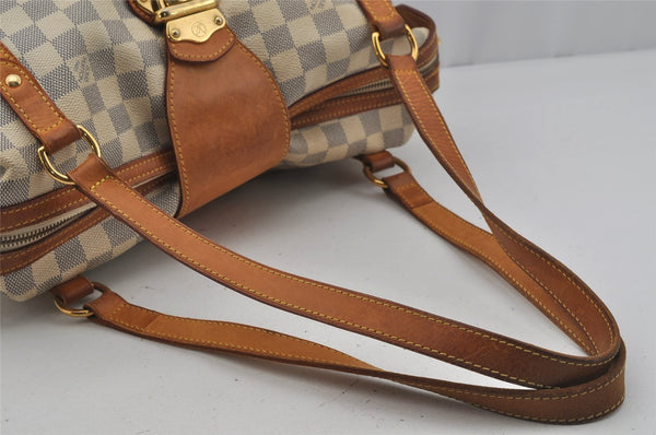 Authentic Louis Vuitton Damier Azur Stresa PM Shoulder Bag N42220 LV 1701J