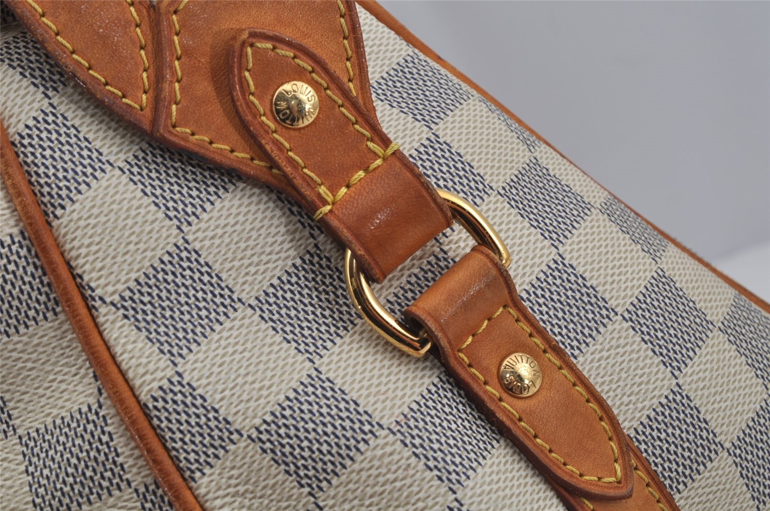 Authentic Louis Vuitton Damier Azur Stresa PM Shoulder Bag N42220 LV 1701J