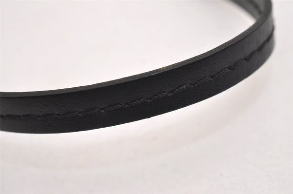 Authentic Louis Vuitton Leather Strap Black 15" LV 1703J
