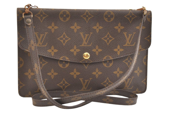 Auth Louis Vuitton Monogram Pochette Double Rabat Shoulder Bag M51815 Junk 1703K