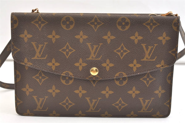 Auth Louis Vuitton Monogram Pochette Double Rabat Shoulder Bag M51815 Junk 1703K