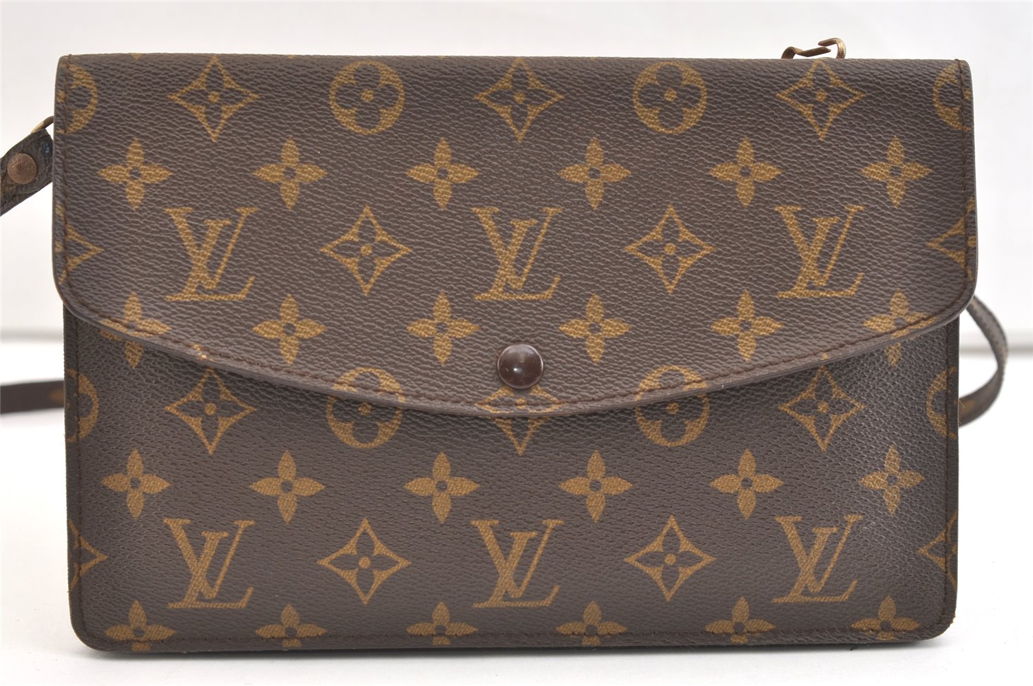Auth Louis Vuitton Monogram Pochette Double Rabat Shoulder Bag M51815 Junk 1703K