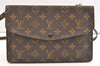 Auth Louis Vuitton Monogram Pochette Double Rabat Shoulder Bag M51815 Junk 1703K