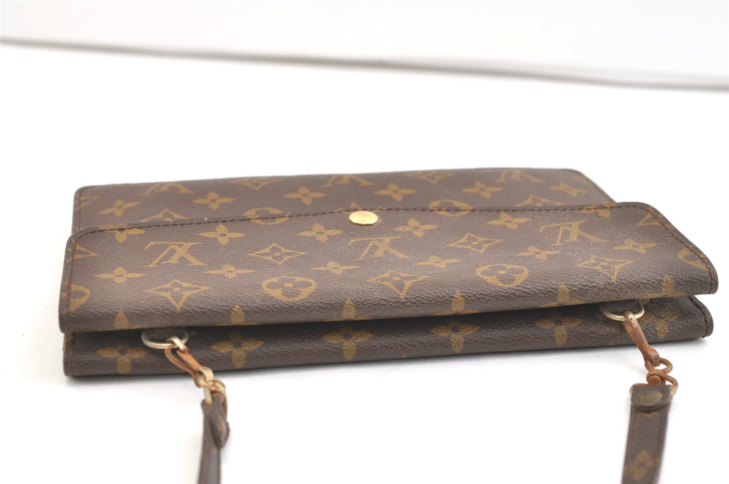 Auth Louis Vuitton Monogram Pochette Double Rabat Shoulder Bag M51815 Junk 1703K
