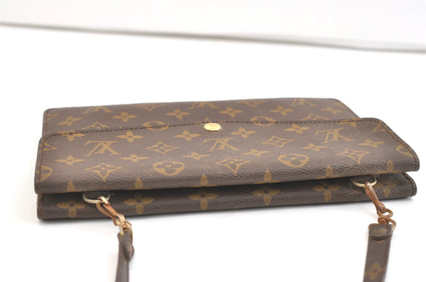 Auth Louis Vuitton Monogram Pochette Double Rabat Shoulder Bag M51815 Junk 1703K