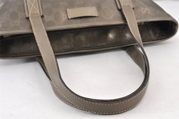Authentic GUCCI GG Imprime Shoulder Tote Bag GG PVC Leather 211138 Khaki 1705K