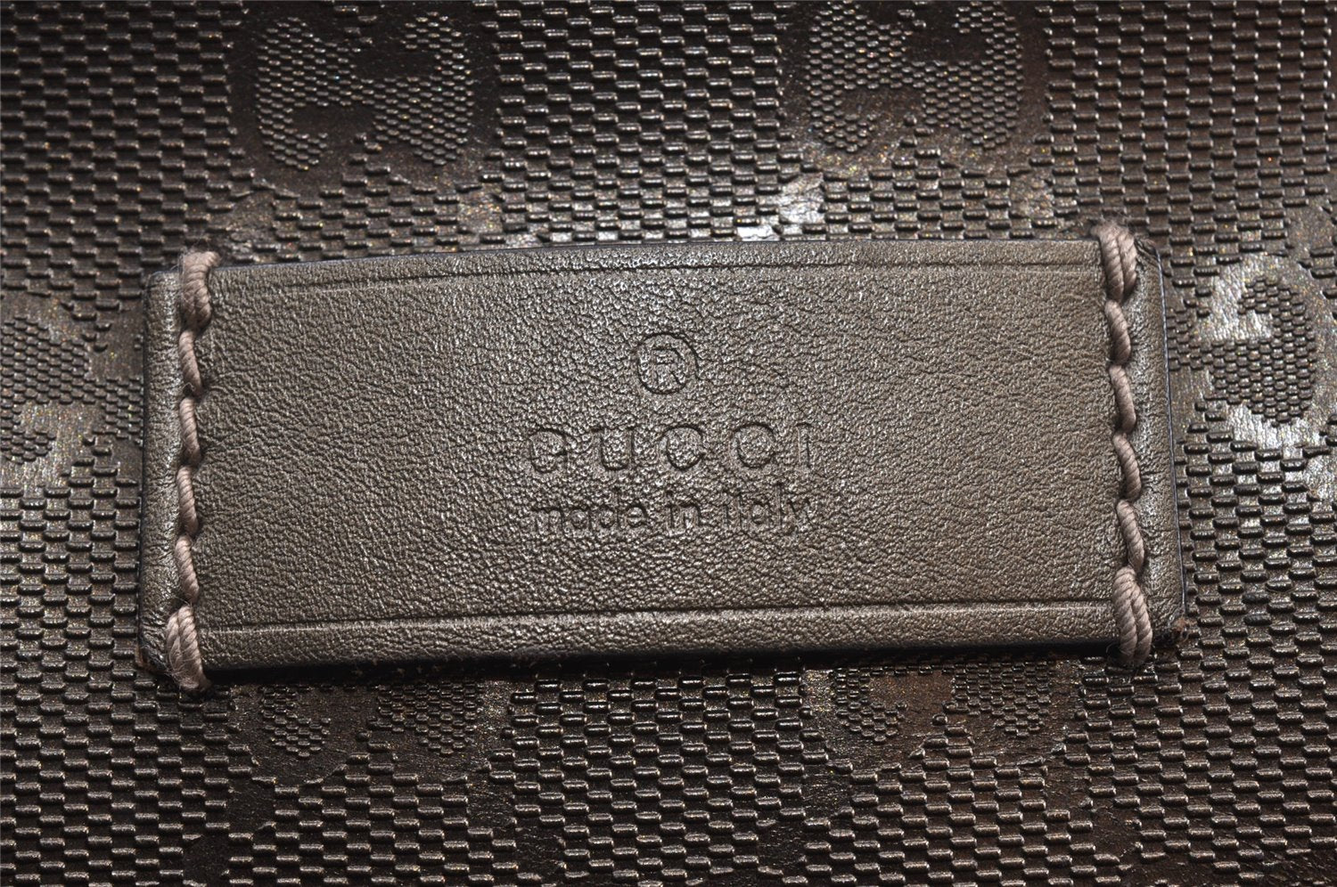 Authentic GUCCI GG Imprime Shoulder Tote Bag GG PVC Leather 211138 Khaki 1705K