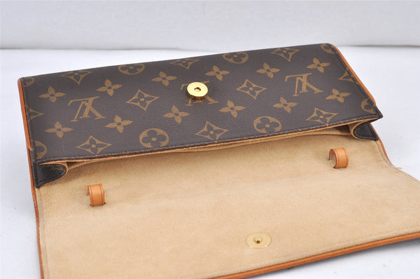 Authentic Louis Vuitton Monogram Pochette Twin GM Shoulder Bag M51852 LV 1706K