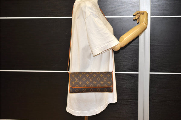 Authentic Louis Vuitton Monogram Pochette Twin GM Shoulder Bag M51852 LV 1706K