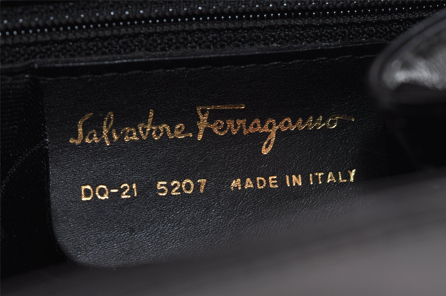 Authentic Salvatore Ferragamo Heel Motif Backpack Purse Leather Black Junk 1707I