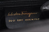 Authentic Salvatore Ferragamo Heel Motif Backpack Purse Leather Black Junk 1707I